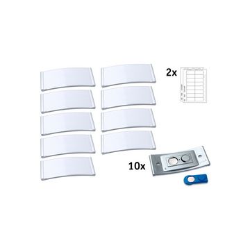 AVERY Zweckform Porte-nom, 80 x 34 mm, set de 10, argent AVERY Zweckform Porte-nom, 80 x 34 mm, set de 10, argent