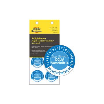 AVERY Zweckform Prüfplaketten "Geprüft nach", 2025-2030