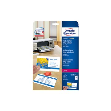 AVERY Zweckform Quick & Clean Cartes de visites, 25 feuilles