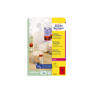 AVERY Zweckform Stick&Lift Etiquette, 99,1 x 38,1 mm, rouge
