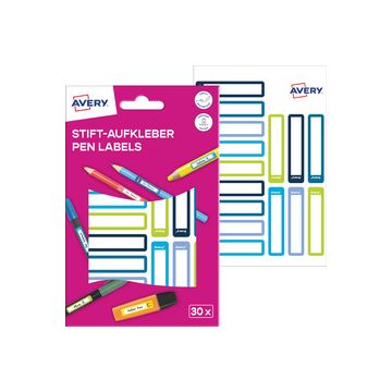 AVERY Étiquette pour stylo, papier, 10 x 50 mm, cadre coloré