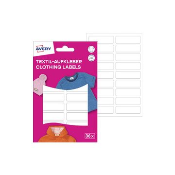 AVERY Étiquette pour textile, 13 x 45 mm, blanc AVERY Étiquette pour textile, 13 x 45 mm, blanc