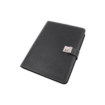 Alassio Classeur à anneaux, A4, cuir nappa, noir