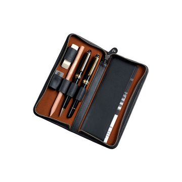 Alassio Etui pour 3 stylos, cuir, noir