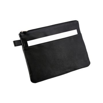 Alassio Sac de banque avec poche avant, cuir, noir