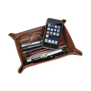 Alassio Vide-poches, cuir véritable, cognac