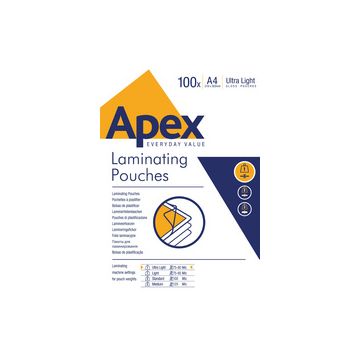 Apex Pochette de plastifcation Ultra Light, A4, 150 microns