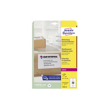 Avery étiquettes d'expédition, ultra résistante, 99,1 x 139
