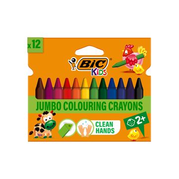 BIC Crayon de cire Plastidecor Triangle, étui de 12