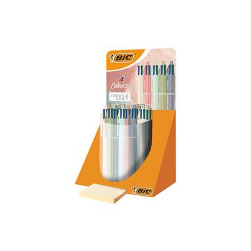 BIC Stylo à bille 4 Colours Mineral Tones, présentoir