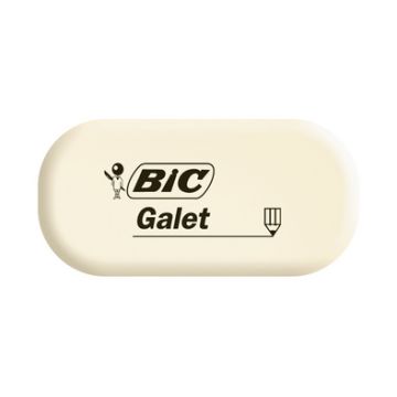 BIC Gomme en caoutchouc Galet, blanc, oval