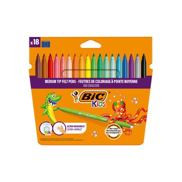 BIC KIDS Feutre Kid Couleur medium, étui en carton de 18