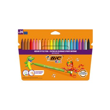 BIC KIDS Feutre Kid Couleur medium, étui en carton de 24