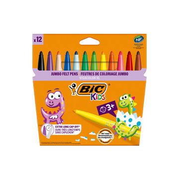 BIC KIDS Feutre Visacolor XL ecolutions, étui carton de 12