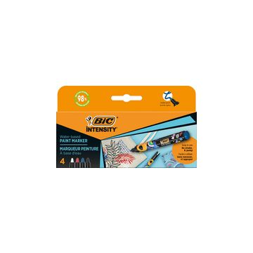 BIC Marqueur permanent Intensity, carte blister de 4