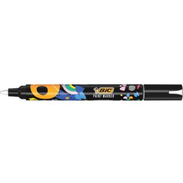 BIC Marqueur permanent Intensity, pointe ogive, blanc