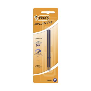 BIC Recharge stylo à bille X-Smooth Refill, bleu, blister 2