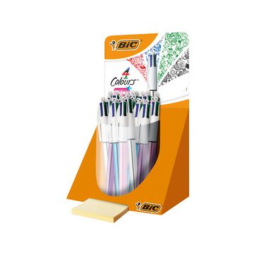 BIC Stylo à bille rétractable 4 Colours "Shine", présentoir