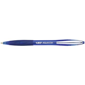 BIC Stylo à bille rétractable Atlantis Soft, bleu