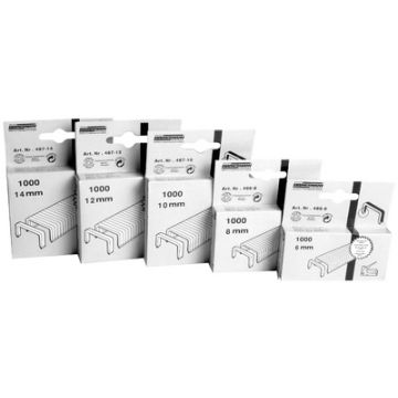 BRÜDER MANNESMANN Agrafe, 12 mm, galvanisé, 1.000 pièces