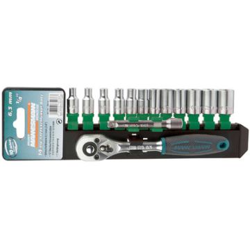 BRÜDER MANNESMANN Jeu de clés à douille 1/4", 14 pièces