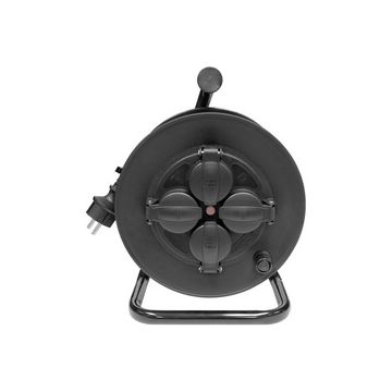 BRÜDER MANNESMANN Outdoor-Kabeltrommel, IP44, schwarz