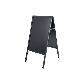 Bi-Office Panneau trottoir, avec tableau noir, cerisier