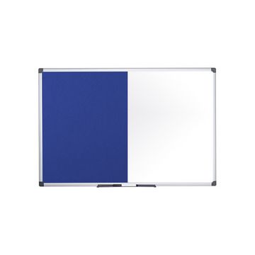 Bi-Office Tableau mixte, tableau blanc / feutre, bleu
