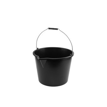 Bradas Baueimer mit Ausgießer, 12 Liter, PP, schwarz