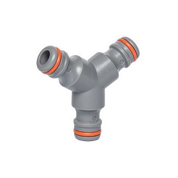 Bradas Connecteur de tuyau WHITE LINE en Y, 1/2", gris