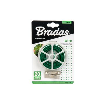 Bradas Fil de fer avec pince coupante, 30 m, vert