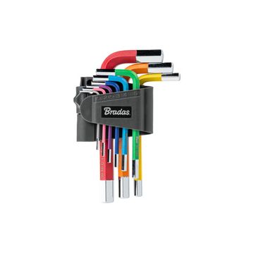 Bradas Jeu de clés Allen, 9 pièces, multicolore