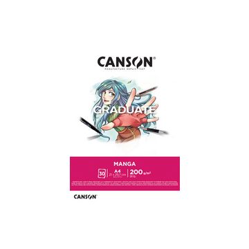 CANSON Bloc de dessin GRADUATE Manga, A3