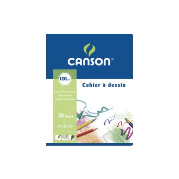 CANSON Cahier à dessin, uni, 120 g/m2, 170 x 220 mm