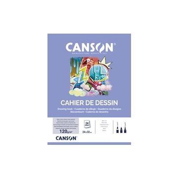 CANSON Cahier de dessin, uni, 120 g/m2, A4