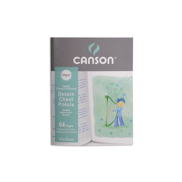 CANSON Cahier poésie et chant, 120 g/m2, 170 x 220 mm