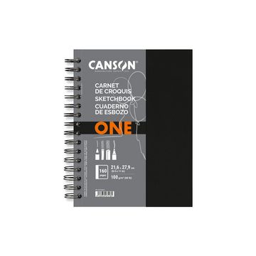 CANSON Carnet esquisse ARTBOOK ONE, 140 x 216 mm, noir