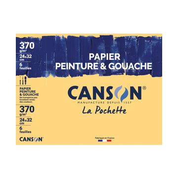 CANSON Papier à dessin Peinture et Gouache, 320 x 240 mm