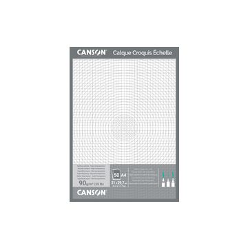 CANSON Papier calque pour dessin technique, A3, 90/95 g/m2