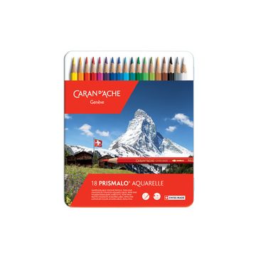 CARAN D'ACHE Crayon de couleur PRISMALO Aquarelle, 18 pièces CARAN D'ACHE Crayon de couleur PRISMALO Aquarelle, 18 pièces