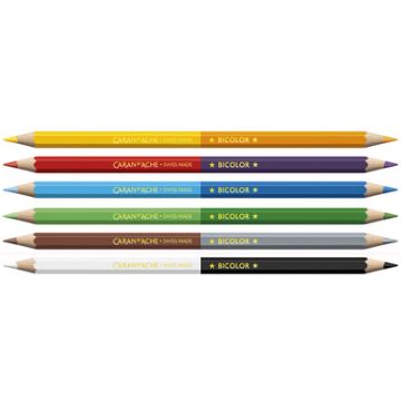 CARAN D'ACHE Crayons de couleur SWISSCOLOR BICOLOR Aquarelle CARAN D'ACHE Crayons de couleur SWISSCOLOR BICOLOR Aquarelle