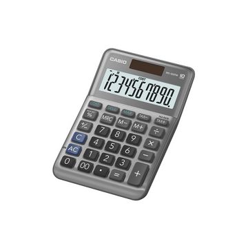 CASIO Calculatrice de bureau MS-100F, 10 chiffres, argent
