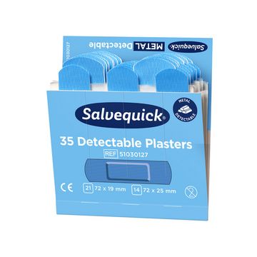 CEDERROTH Recharge Salvequick, pansement détectable bleu
