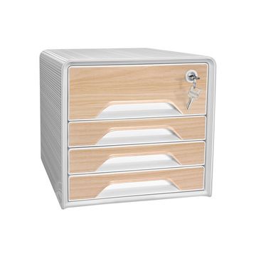 CEP Bloc de classement Smoove SECURE Silva, 4 tiroirs, blanc