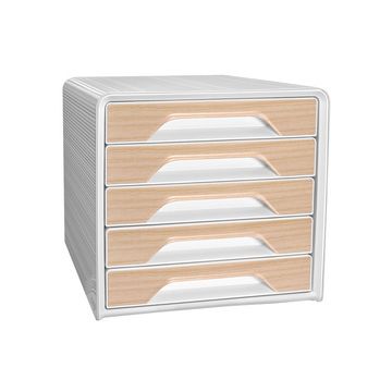 CEP Bloc de classement Smoove Silva, 5 tiroirs, blanc/hêtre