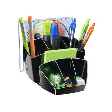 CEP Multipot à crayons CONFORT, 8 compartiments, noir CEP Multipot à crayons CONFORT, 8 compartiments, noir