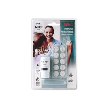 COLOP Kit tampon à motif "LITTLE NIO" enseignant, blanc
