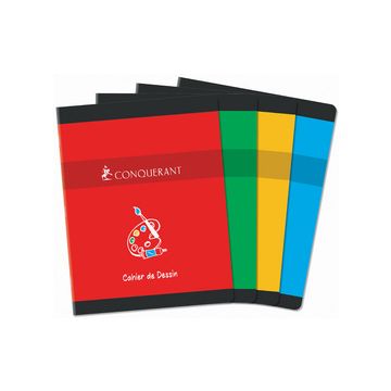 CONQUERANT SEPT Cahier de dessin, NF45, 240 x 320 mm, uni