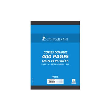 CONQUERANT SEPT Copies doubles, A4, quadrillé, sans marge