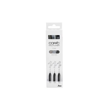 COPIC Feutre fin MULTILINER, set de 3, gris/noir